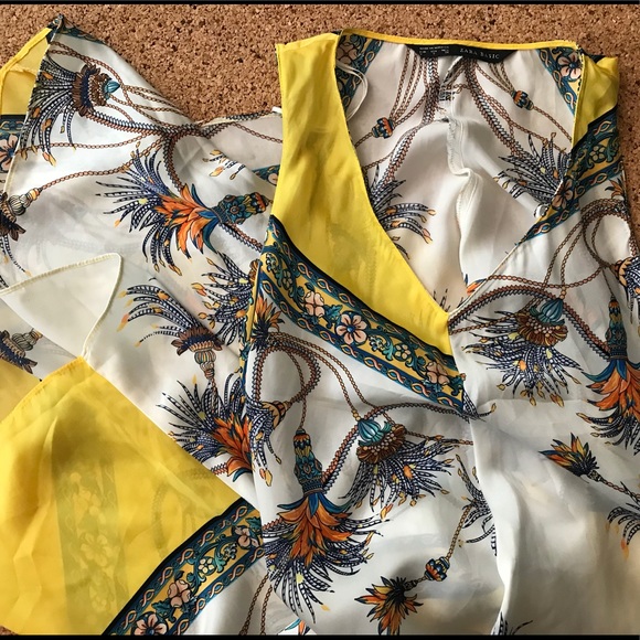 Zara Printed Asymmetric Dress - Picture 6 of 6